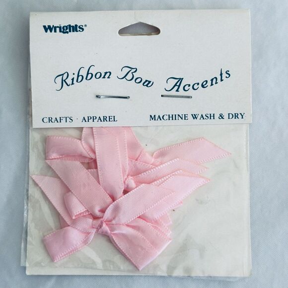 Lot of Wrights Satin Bows Small Ready Made 2" Satin Ribbon Bows Pink & Purple - Picture 2 of 6